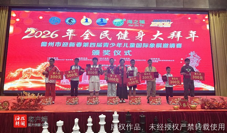 2026年儋州市迎新春第四届青少年儿童国际象棋邀请赛举行(图6)